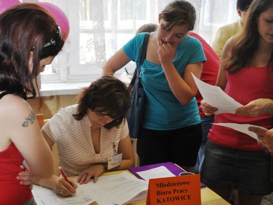 Szukali pracy na giełdzie