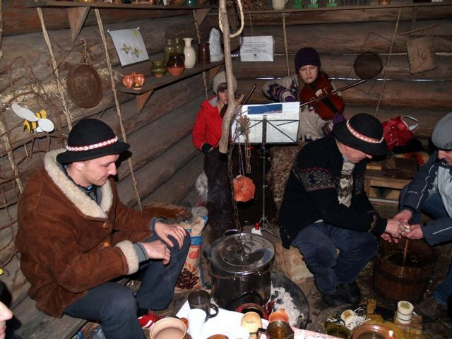 Zimowa sceneria skansenu idealna na "Śląsko Wilijo"