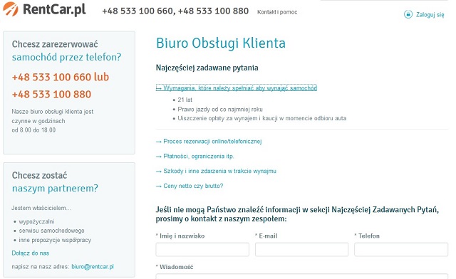 Wynajem auta w 4 prostych krokach!