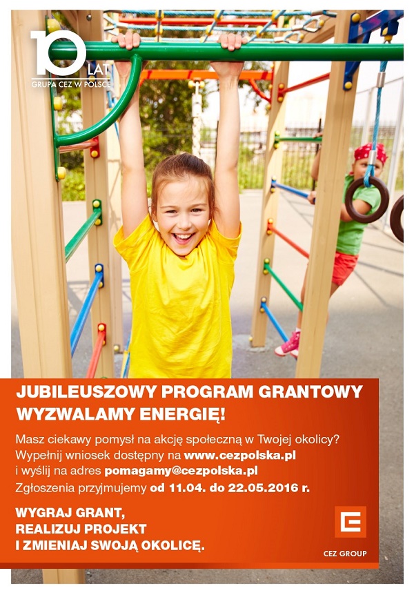 Jubileuszowy Program Grantowy Grupy CEZ w Polsce "Wyzwalamy Energię!"