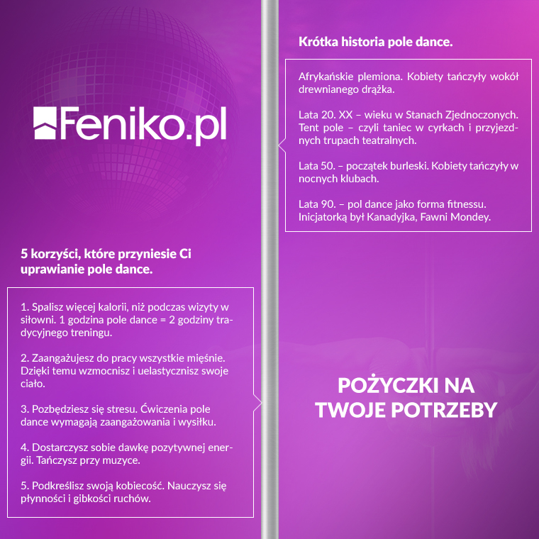 Pożyczki na wiosenną pasję. 5 korzyści, dla których warto ćwiczyć pole dance