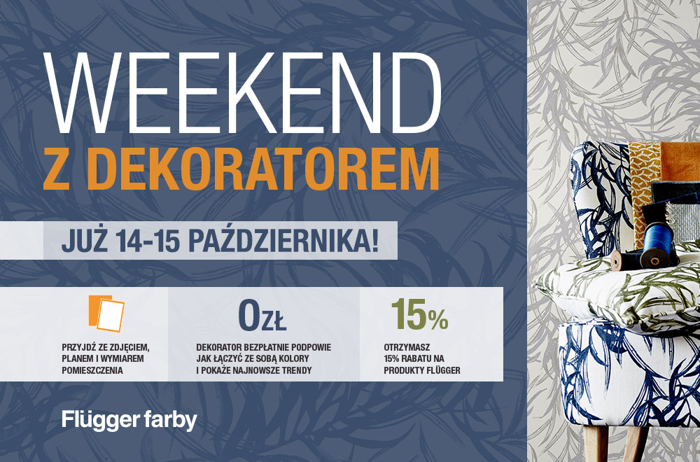 Sztuka łączenia kolorów i wzorów - Flügger zaprasza na bezpłatne porady dekoratora wnętrz