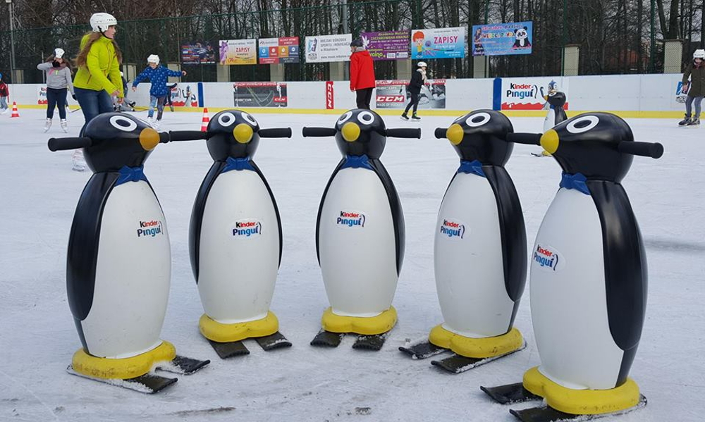 Miejskie lodowisko zaroi się od pingwinów