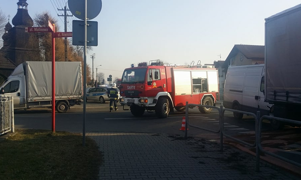 Wypadek w Borowej Wsi. Ranny zabrany do szpitala
