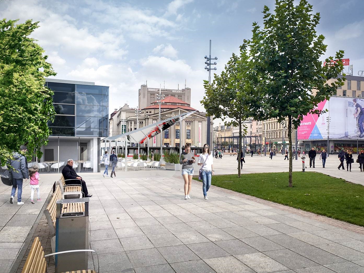 Designerskie ogródki na katowickim rynku