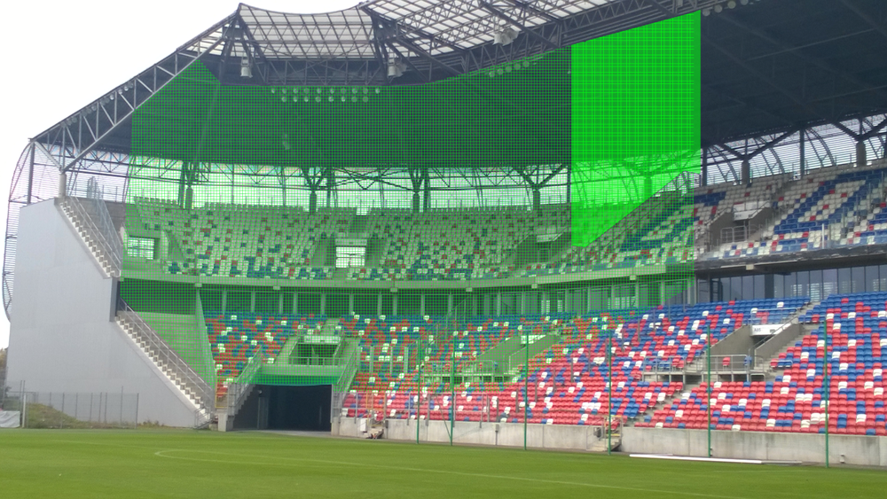 Siatka na stadionie już jest