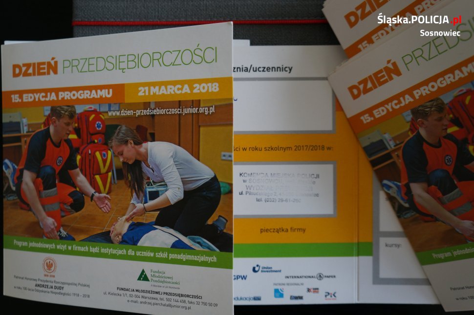 "Dzień przedsiębiorczości" w sosnowieckiej komendzie