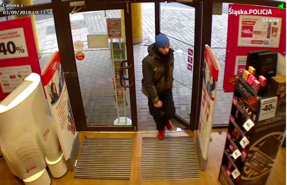 Publikujemy wizerunek podejrzanego o kradzieże