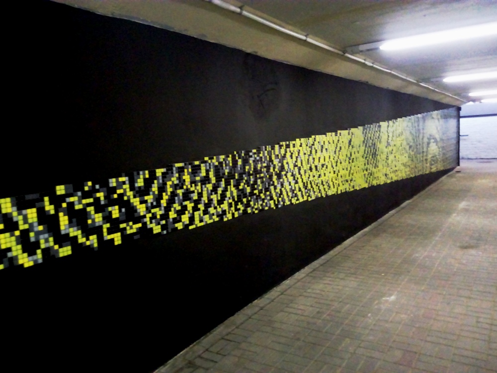 Nowy mural i mozaika... w tunelu