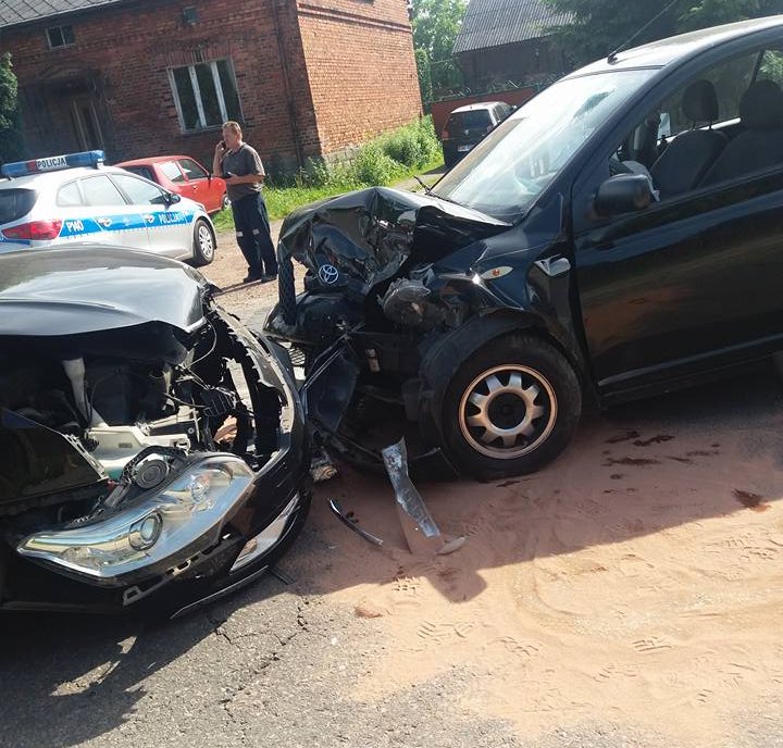 Czołowe zderzenie na Kolberga