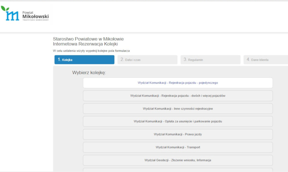 Stań w e-kolejce Starostwa Powiatowego!