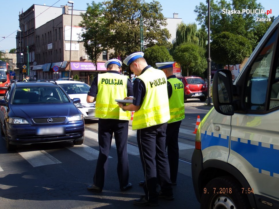 Dwa zdarzenia drogowe w centrum