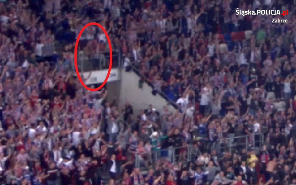 Spadł z trybun podczas meczu Górnika