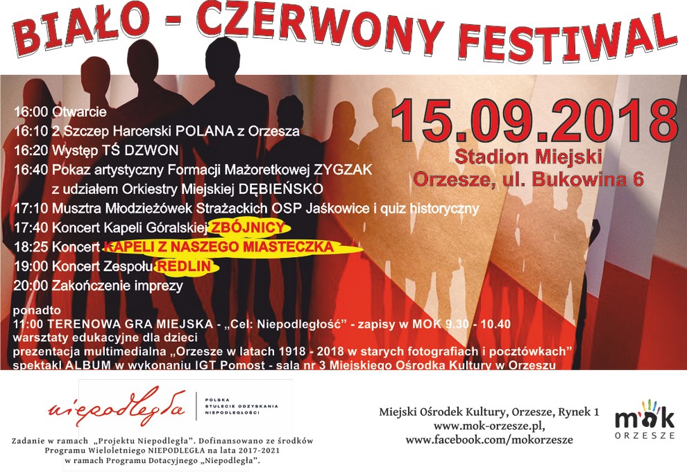Festiwal na 100-lecie odzyskania niepodległości