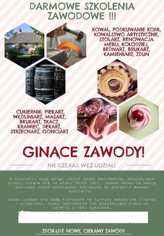 Szkolenia w ramach „Ginących zawodów”