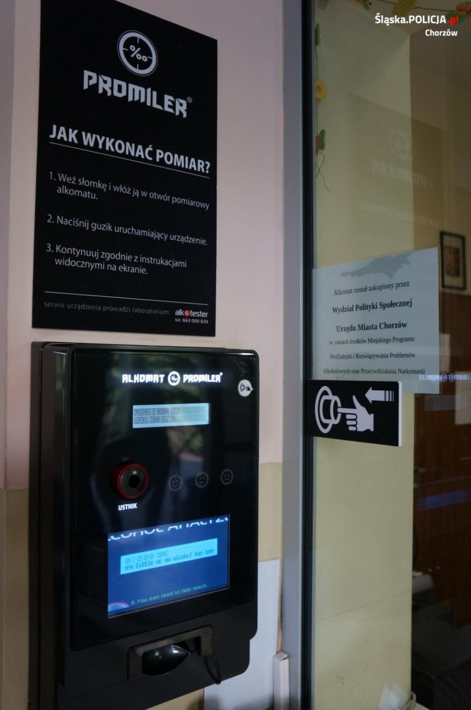 Nowy alkomat w chorzowskiej "dwójce"