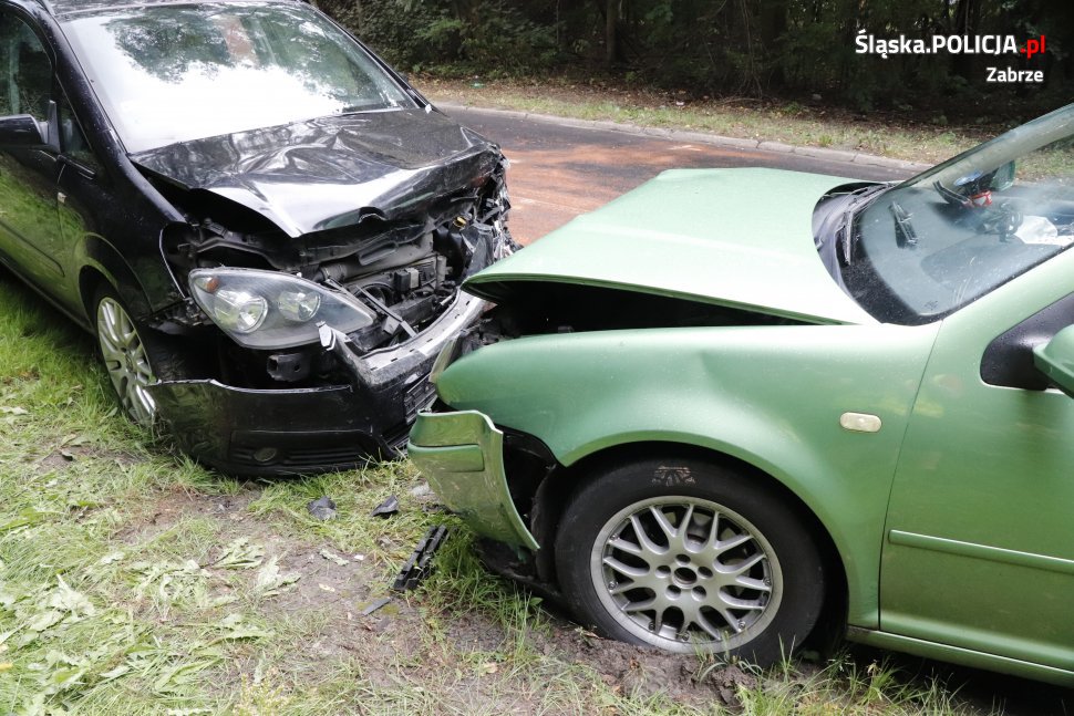Czołowe zderzenie na ulicy Drzymały