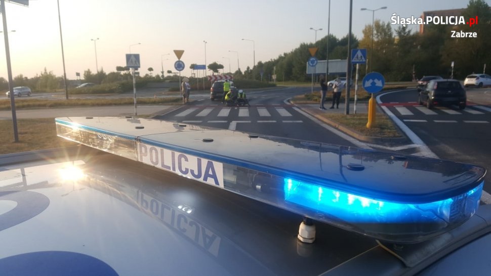 Rowerzysta potrącony przez samochód