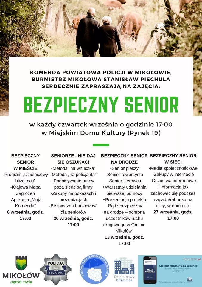 Bezpieczny senior - wrześniowy cykl zajęć