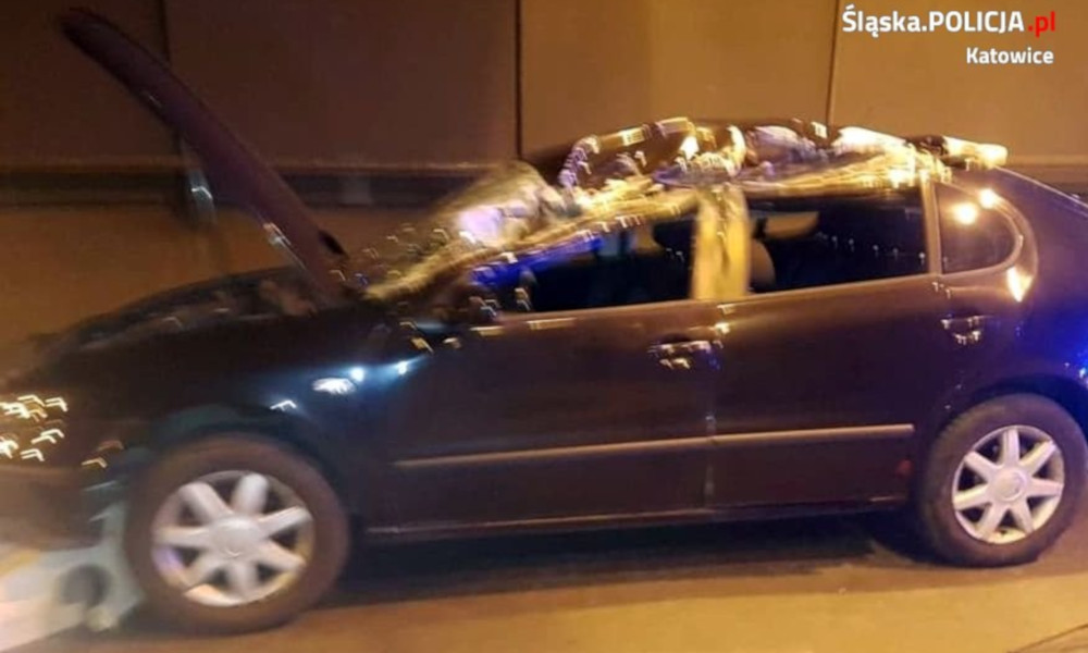 Chorzowska: Zderzenie TIR-a z seatem. Mamy wideo!