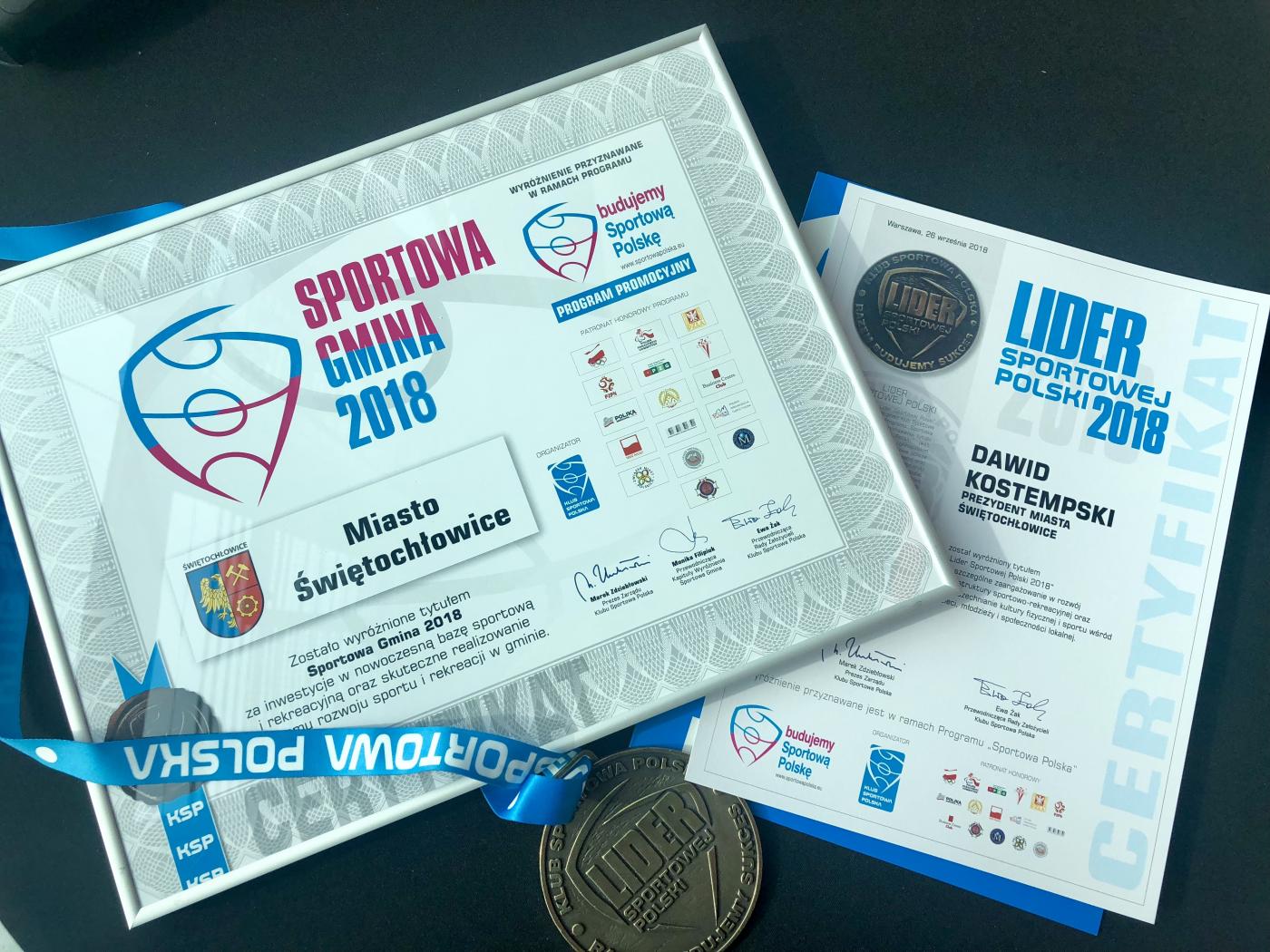 Świętochłowice wyróżnione tytułem Sportowa Gmina 2018
