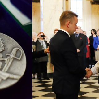 Gliwiczanin z medalem "Pro Patria"