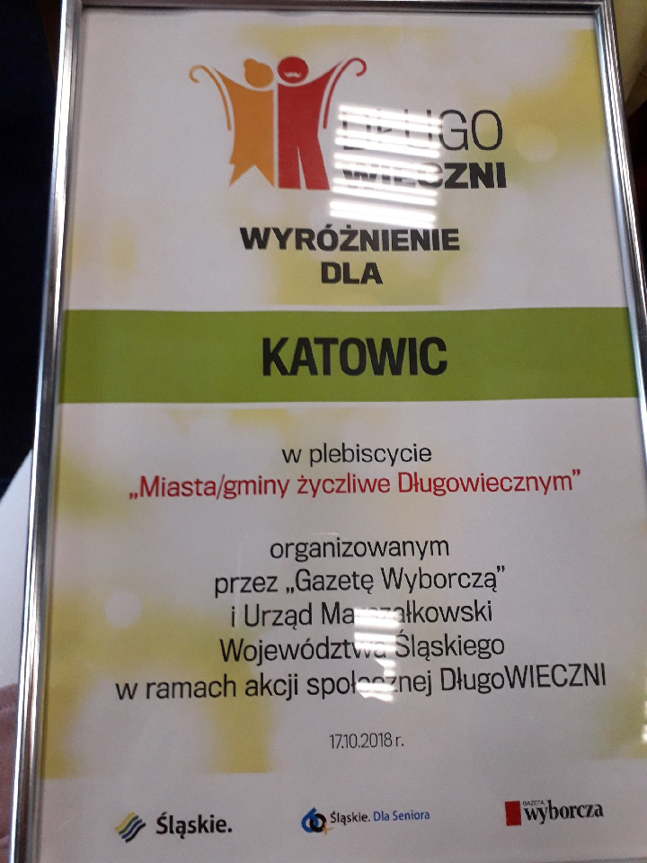 Katowice wyróżnione w plebiscycie pn.: DługoWIECZNI