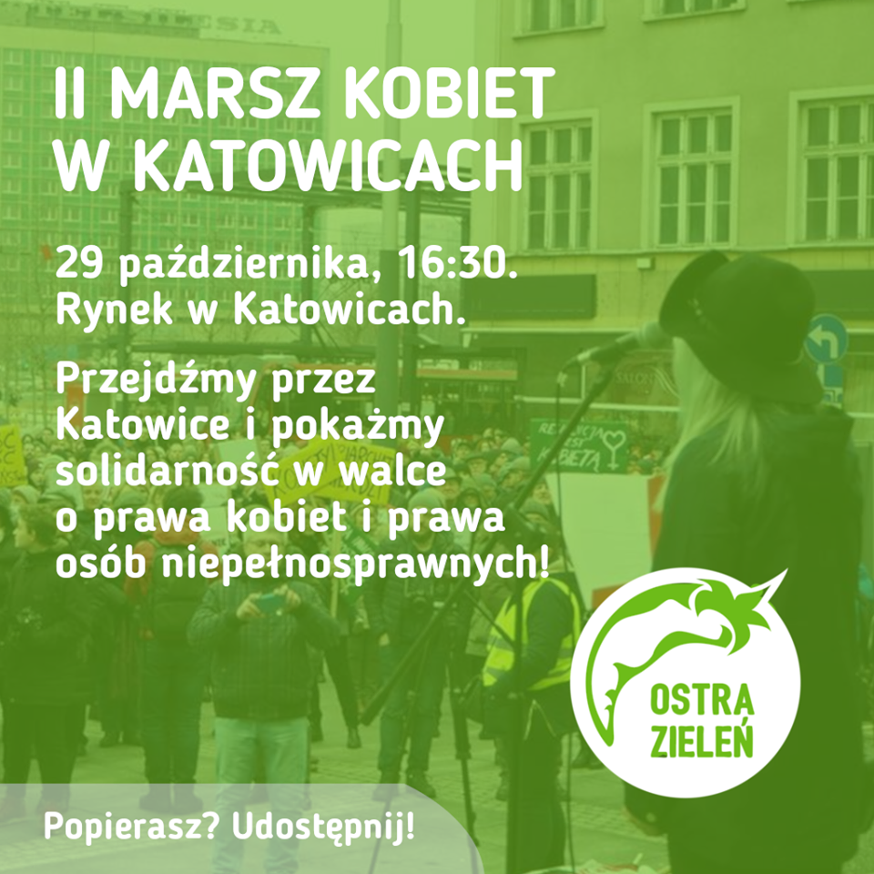 W poniedziałek przez miasto przejdzie Marsz Kobiet