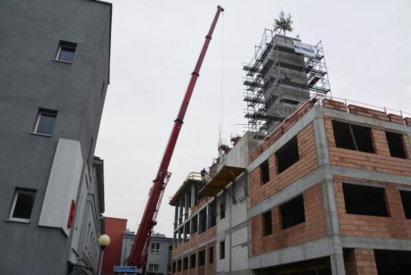 Wiecha na budowie Szpitalnego Oddziału Ratunkowego w Zabrzu