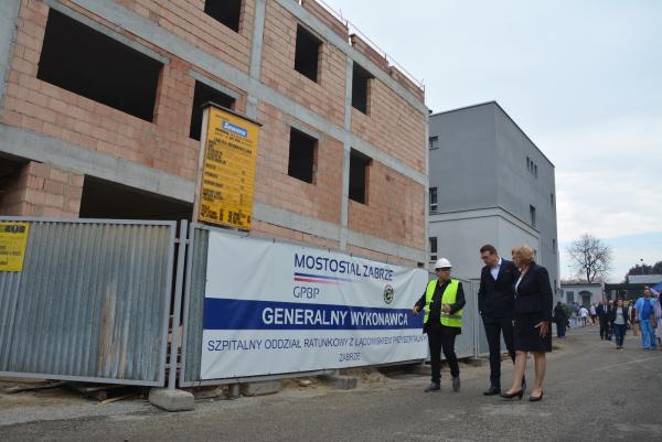 Wiecha na budowie Szpitalnego Oddziału Ratunkowego w Zabrzu