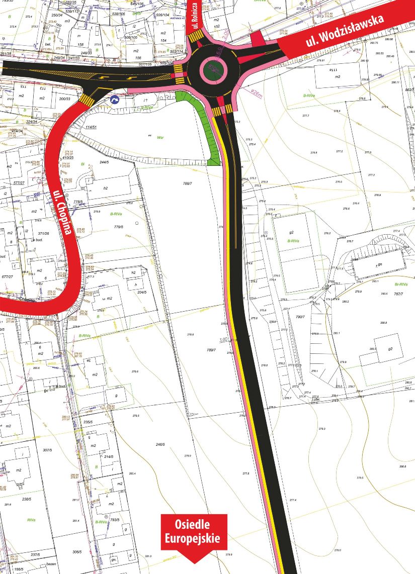 Nowa droga i rondo ułatwią dojazd do domków jednorodzinnych