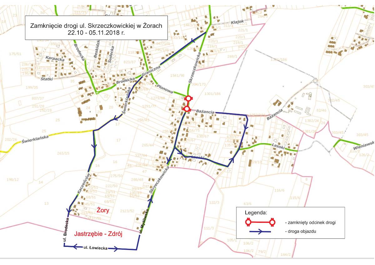 Kolejny odcinek ul. Skrzeczkowickiej będzie zamknięty