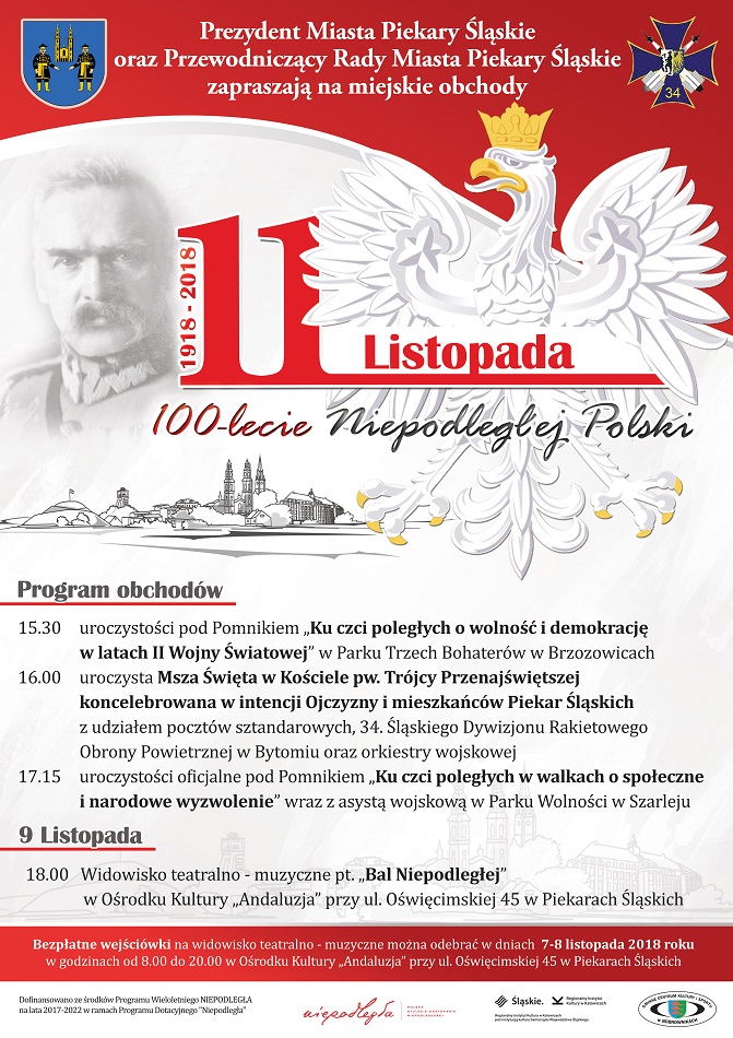 Święto Niepodległości w Piekarach Śląskich - PROGRAM