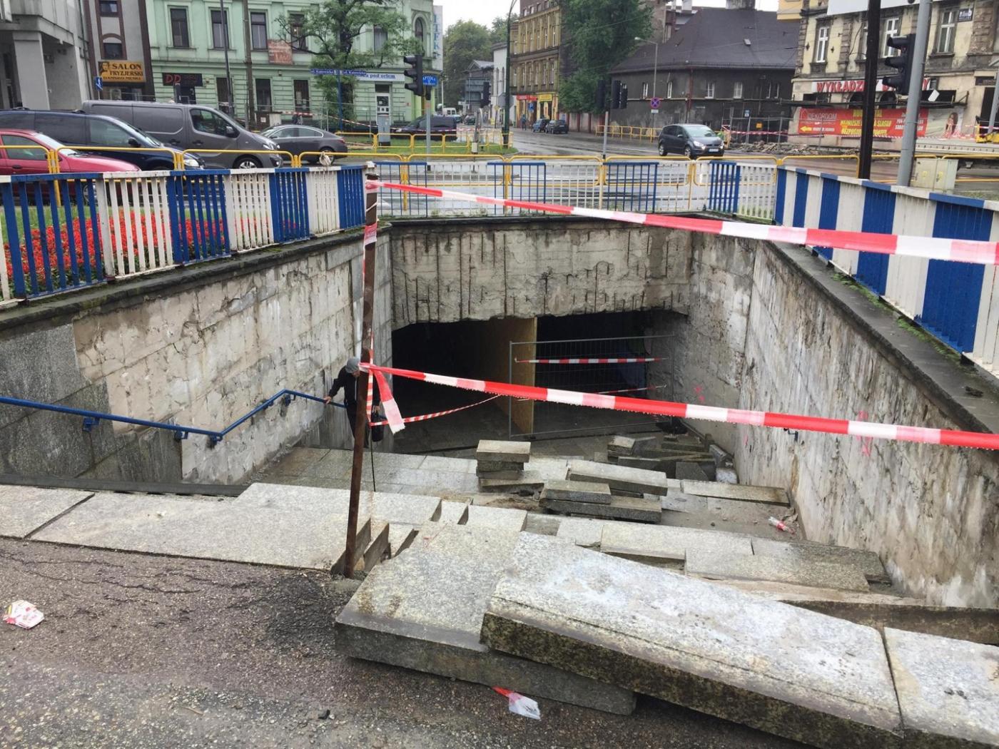 Zamknięcie przejścia podziemnego pod ul. Katowicką