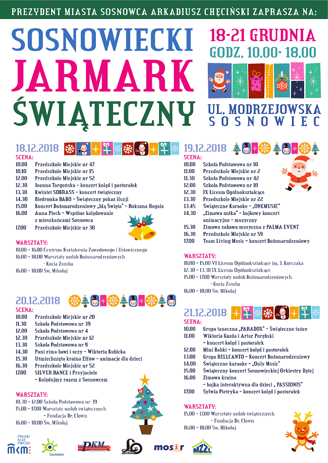 Sosnowiecki Jarmark Świąteczny 2018 na ulicy Modrzejowskiej