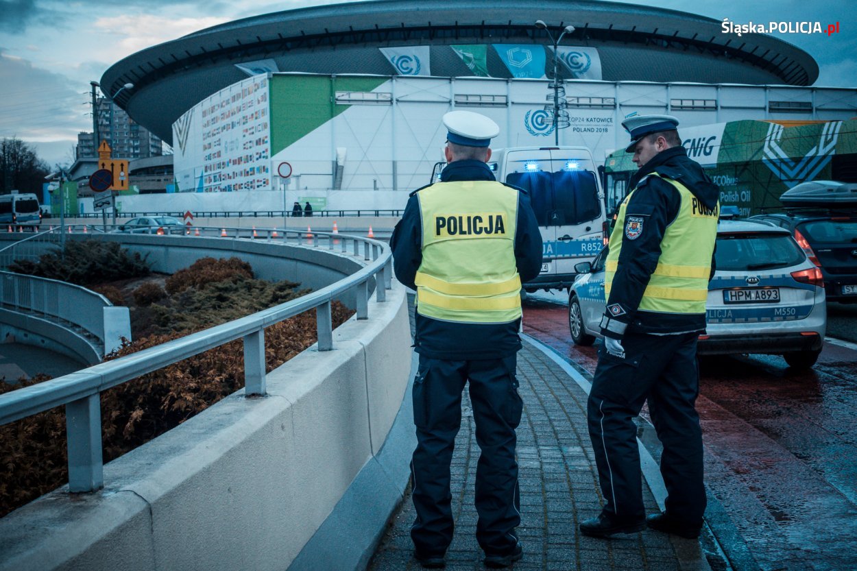 Policyjne oddziały prewencji zabezpieczają szczyt klimatyczny COP24