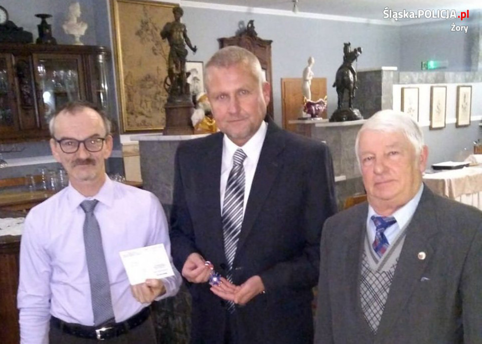 Honorowa odznaka SEiRP dla Komendanta Miejskiego Policji w Żorach