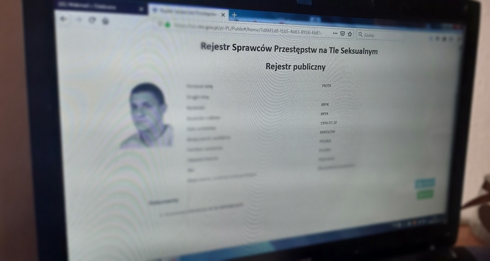 [AKTUALIZACJA] Rejestr przestępców seksualnych