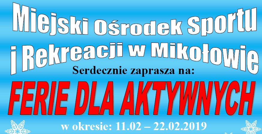 Ferie dla aktywnych w MOSiR Mikołów. Zapisz swoje dziecko!
