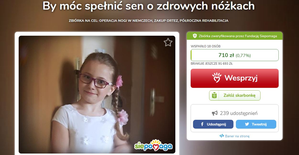 Pomoc dla chorej Amelki. Sprawdź co możesz zrobić, by wesprzeć dzielną dziewczynkę