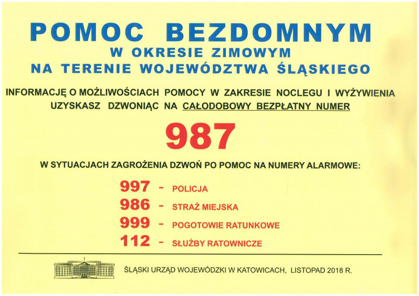 Nie bądź obojętny na los bezdomnych. Policjanci z Świętochłowic apelują - zadzwoń!