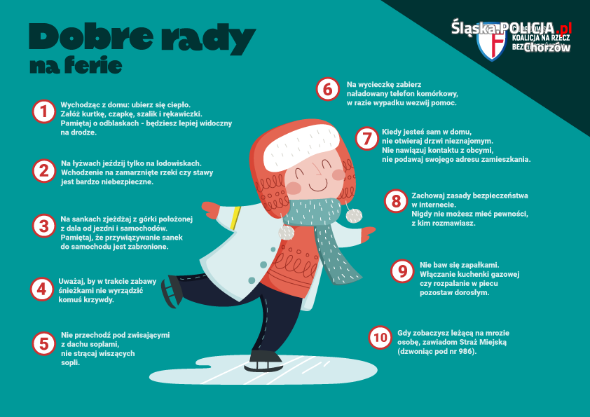 Policjant rozmawiał o bezpieczeństwie w czasie ferii z najmłodszymi