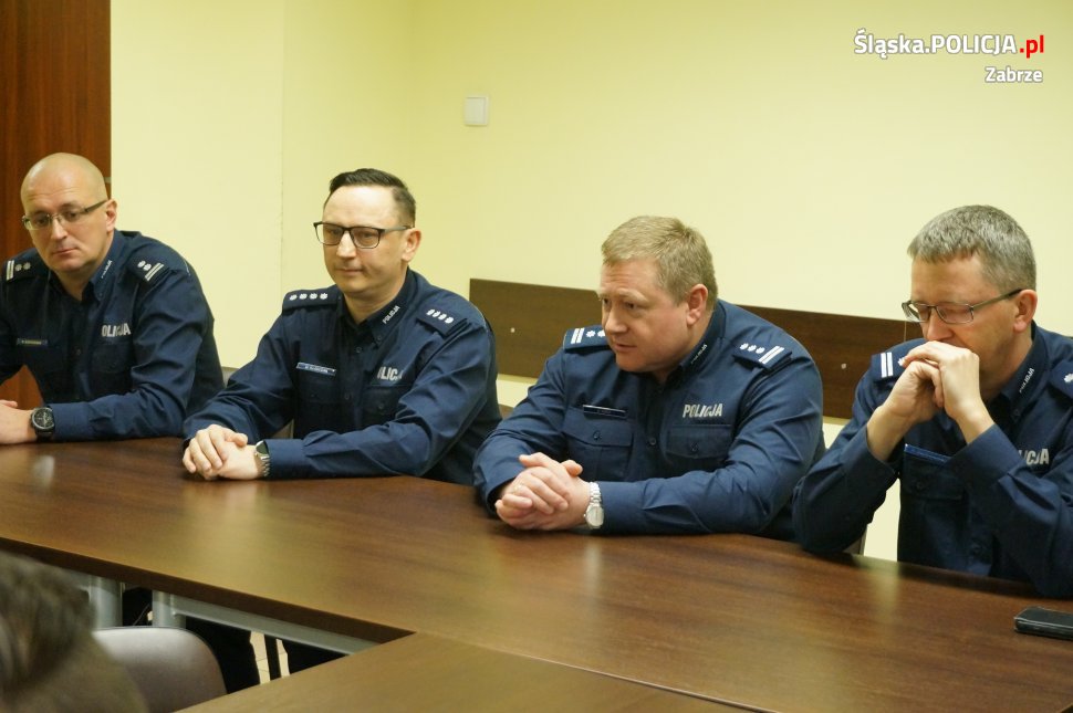 Narada kierownictwa KMP Zabrze z nowym komendantem