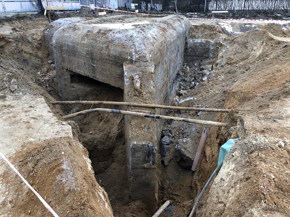 Postępy w pracach wokół schronu w Rybniku