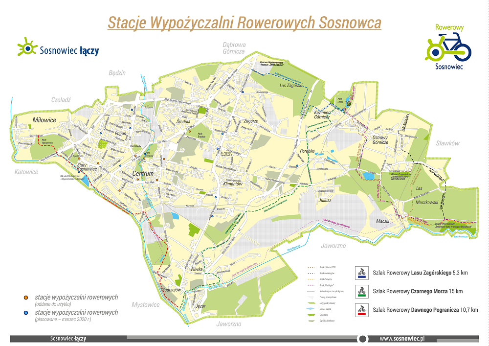13 nowych stacji rowerowych do 2020 roku w Sosnowcu