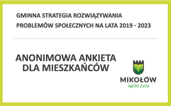 Wypełnij ankietę: Gminna Strategia Rozwiązywania Problemów Społecznych  2019-2023