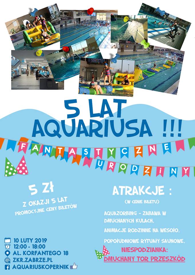 Zabrzański Aquarius Kopernik będzie obchodził 5. urodziny