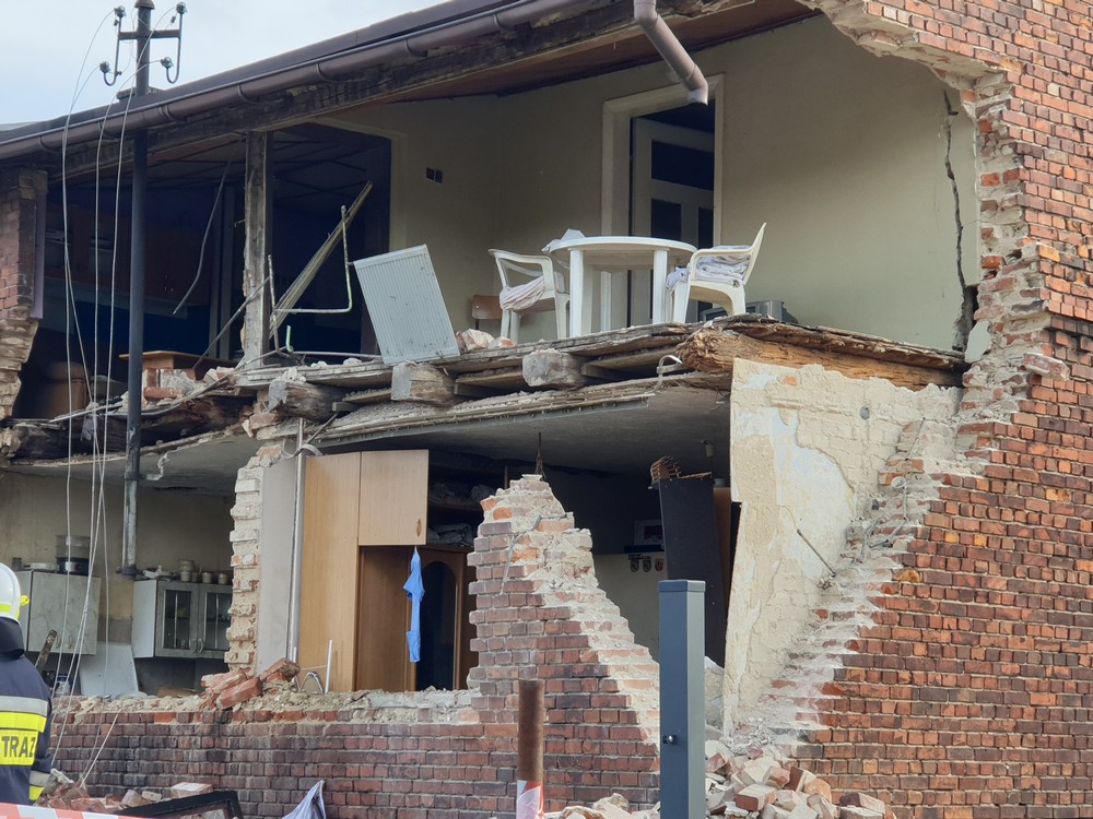 Wybuch gazu w Bełku, jedna osoba ranna, dom w ruinie!