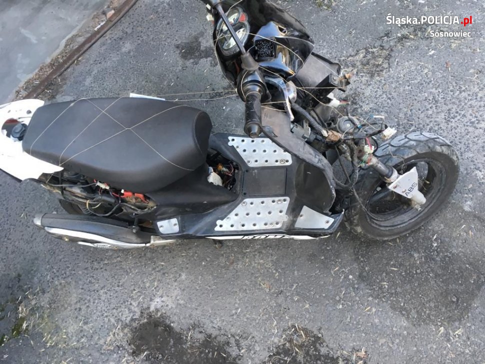 Mężczyzna uciekał kradzionym motorowerem