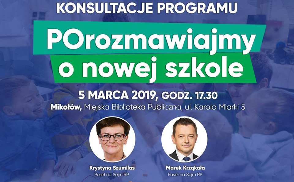 Mikołów: Debata o edukacji w MBP Mikołów. Gościem Krystyna Szumilas
